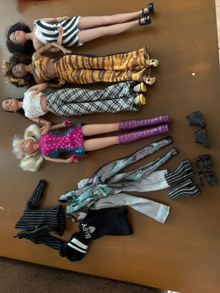 Spice Girls Barbie poppen set met extra kleding, Ophalen of Verzenden, Gebruikt, Barbie