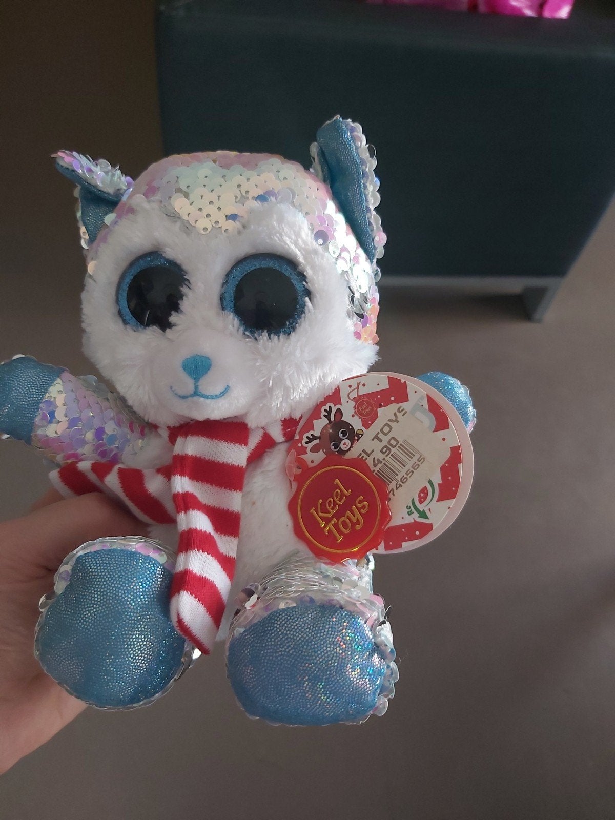 leuke glitter kat met grote ogen, Kinderen en Baby's, Ophalen, Overige merken, Overige karakters, Zo goed als nieuw