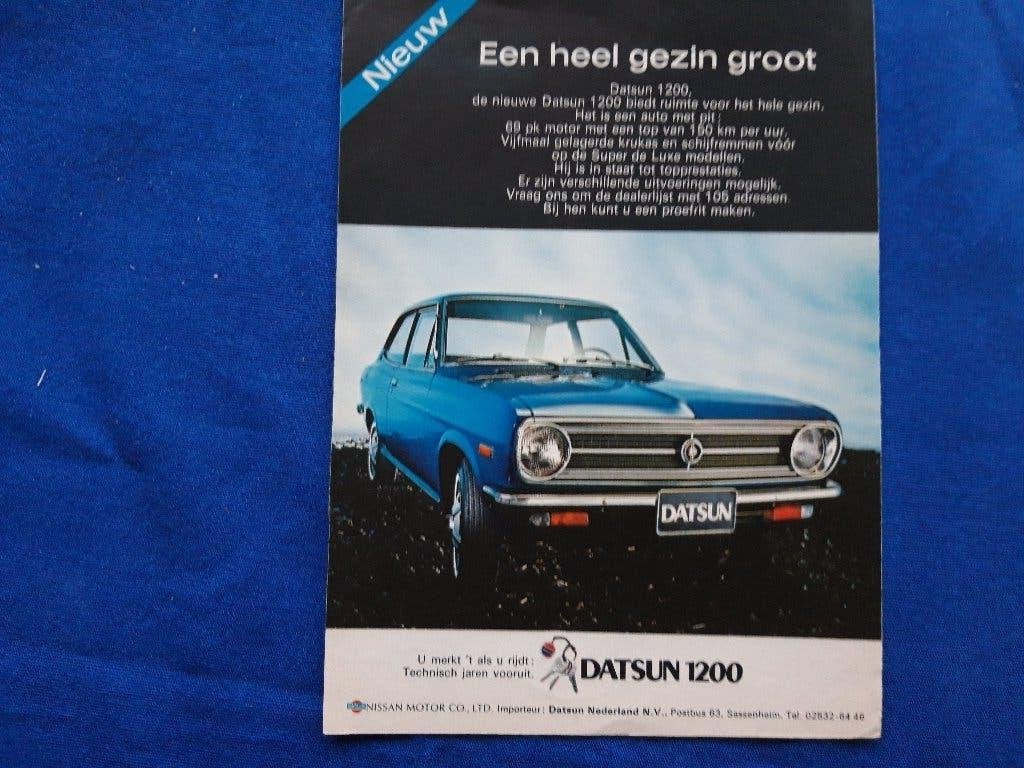 Datsun 1200 - originele advertentie, Ophalen of Verzenden, Zo goed als nieuw, Auto's