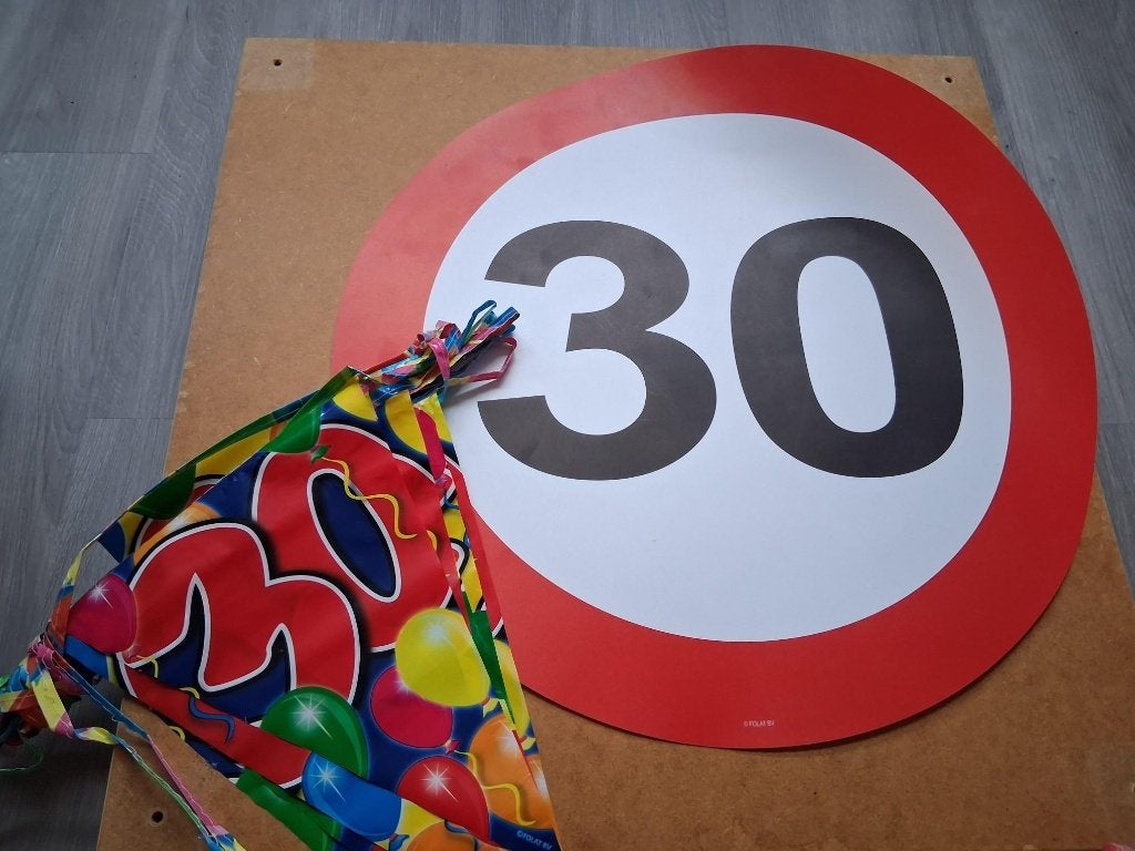 30 jaar verjaardag, Hobby en Vrije tijd, Ophalen of Verzenden, Nieuw, Versiering, Verjaardag