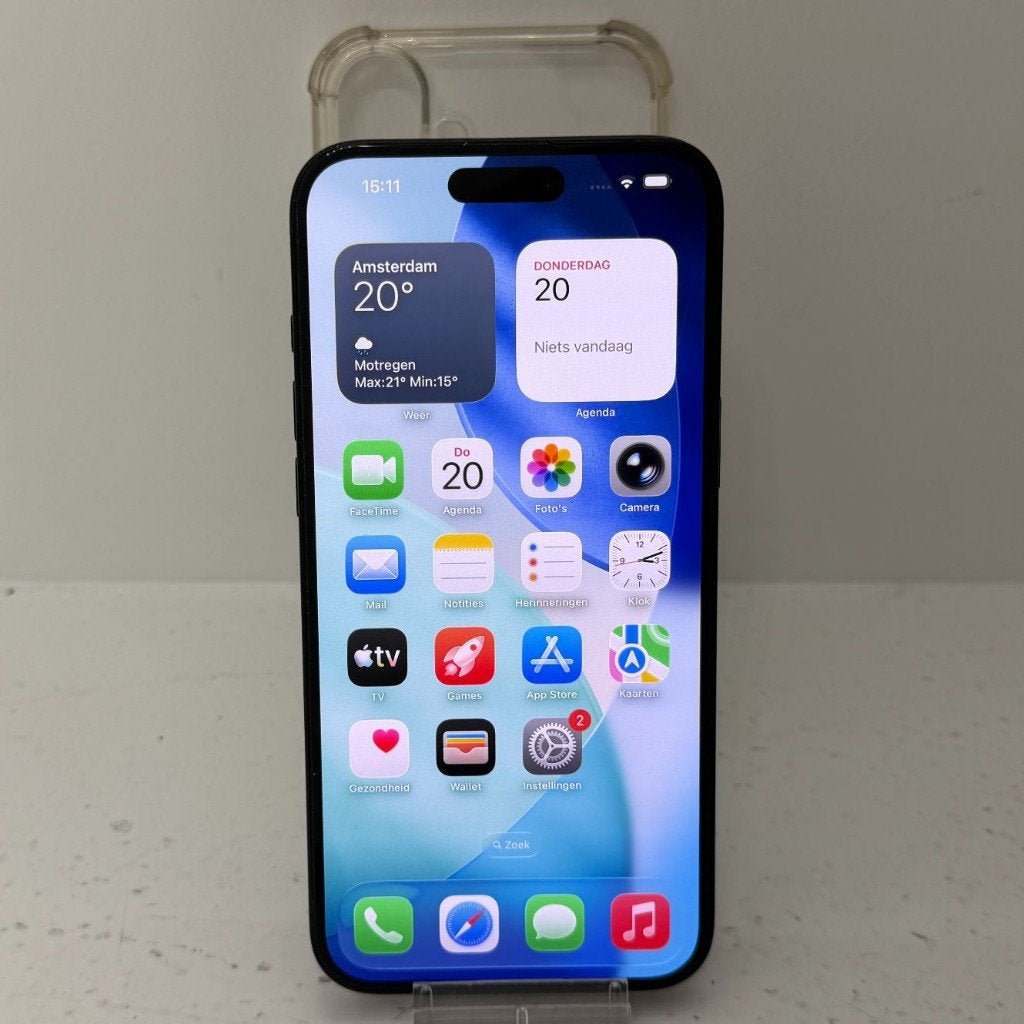 iPhone 16 Plus 128GB Zwart | In hoes | Met garantie, Telecommunicatie, Mobiele telefoons | Apple iPhone, 128 GB, Toulonselaan 72