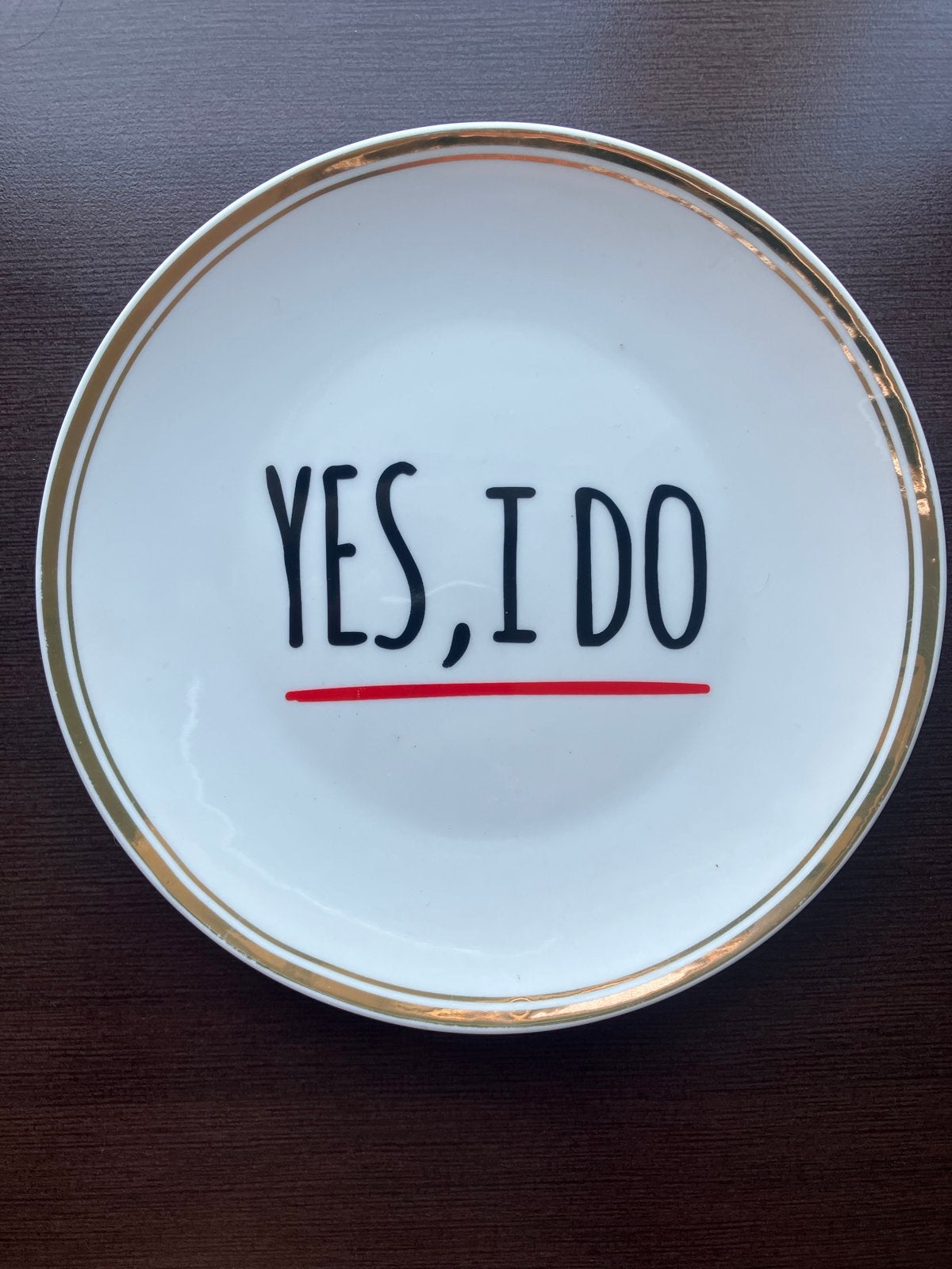 Bitossi schaaltje "YES, I DO" - Ø 16,6cm, Huis en Inrichting, Keuken | Servies, Gebruikt, Overige merken, Keramiek, Ophalen of Verzenden
