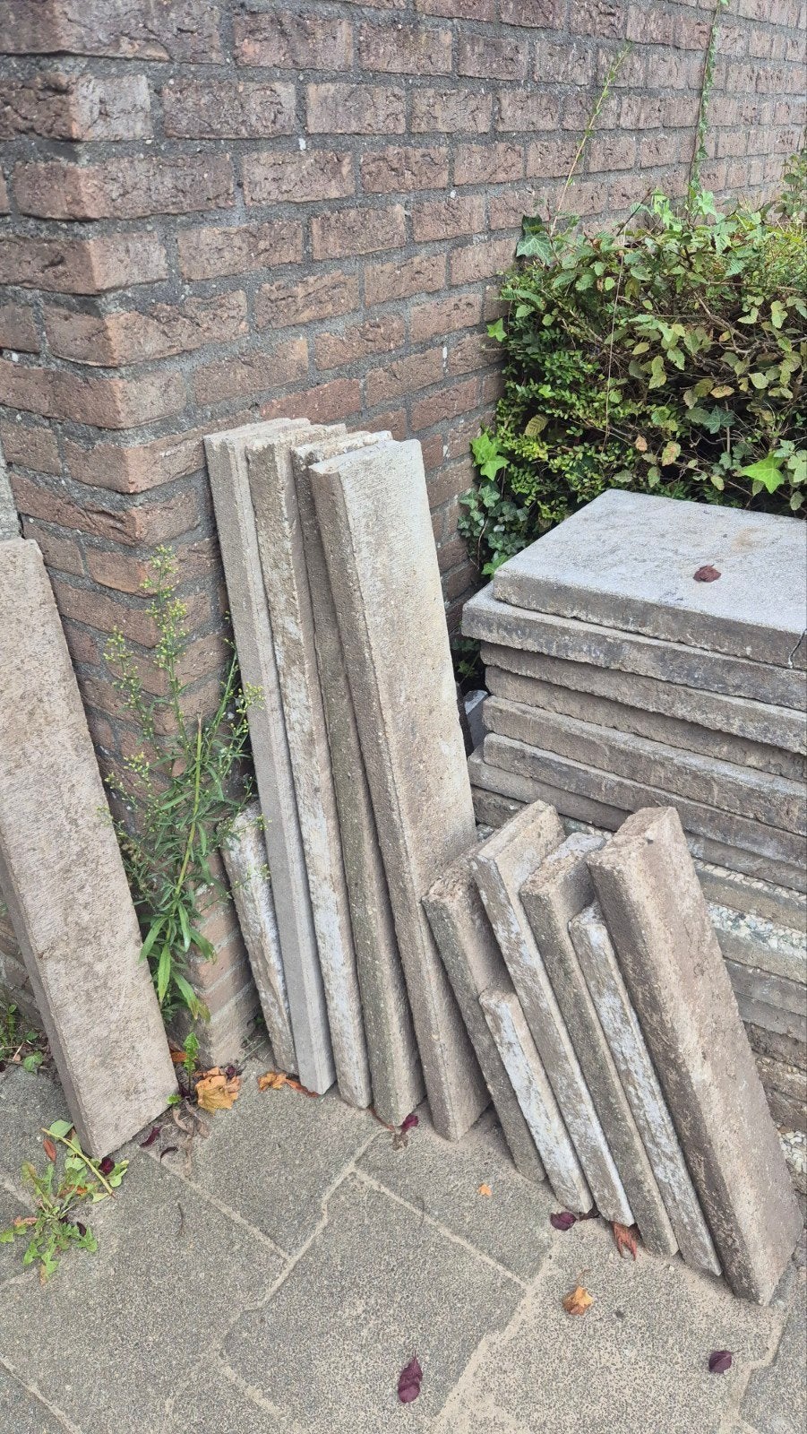 Grindtegels, stoepranden en tegels 60x40 - Gratis, Ophalen, Gebruikt, Beton, Terrastegels