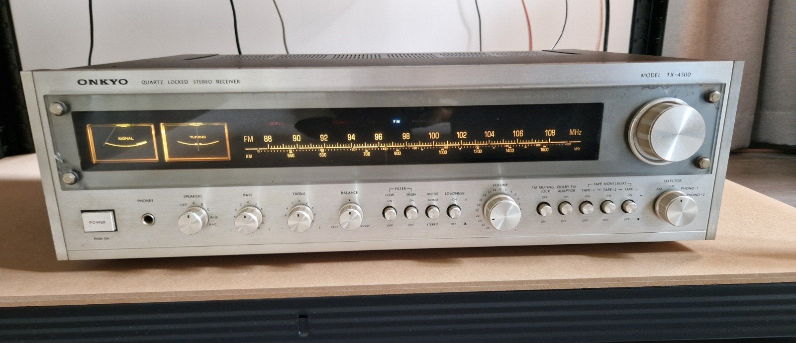 Onkyo TX-4500 Vintage Receiver uit de jaren '70, Audio, Tv en Foto, Versterkers en Receivers, Ophalen of Verzenden, Gebruikt, Stereo