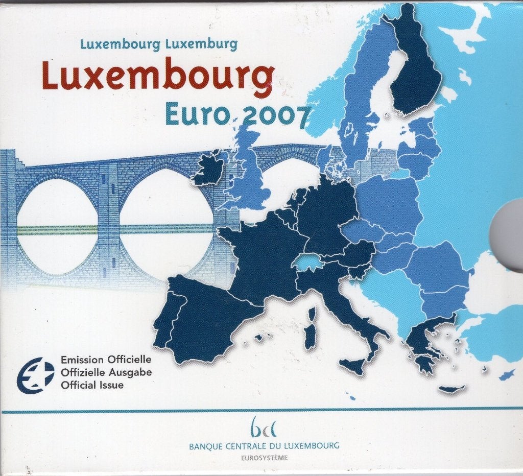 BU set Luxemburg 2007 Blister -  1 ct t/m 2 euro + 2x 2 CC, Postzegels en Munten, Munten | Europa | Euromunten, Verzenden, Luxemburg