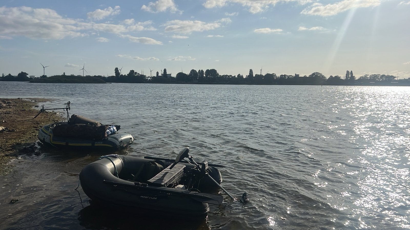 Raptor Rubberboot met elektromotor en fishfinder, Watersport en Boten, Ophalen of Verzenden, Gebruikt