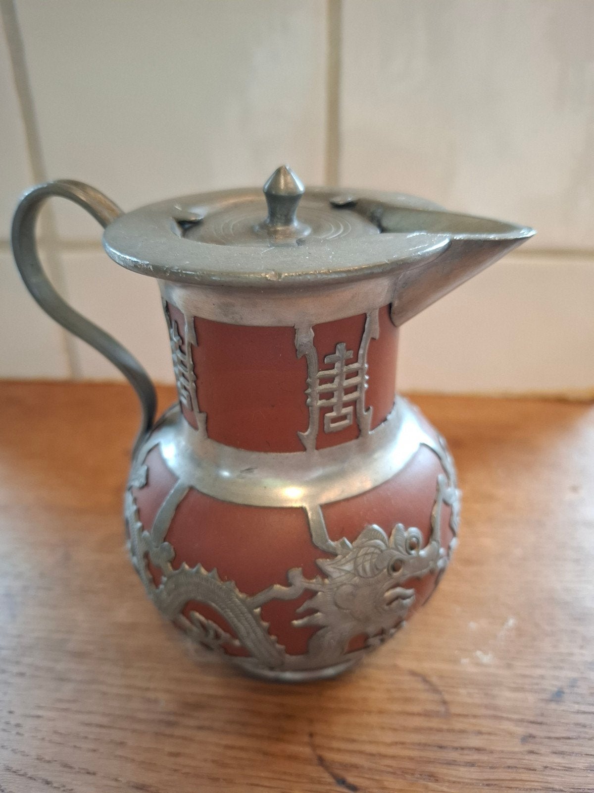 Antieke Chinese Yixing Zisha tinnen kan - Shanghai China ca., Ophalen of Verzenden