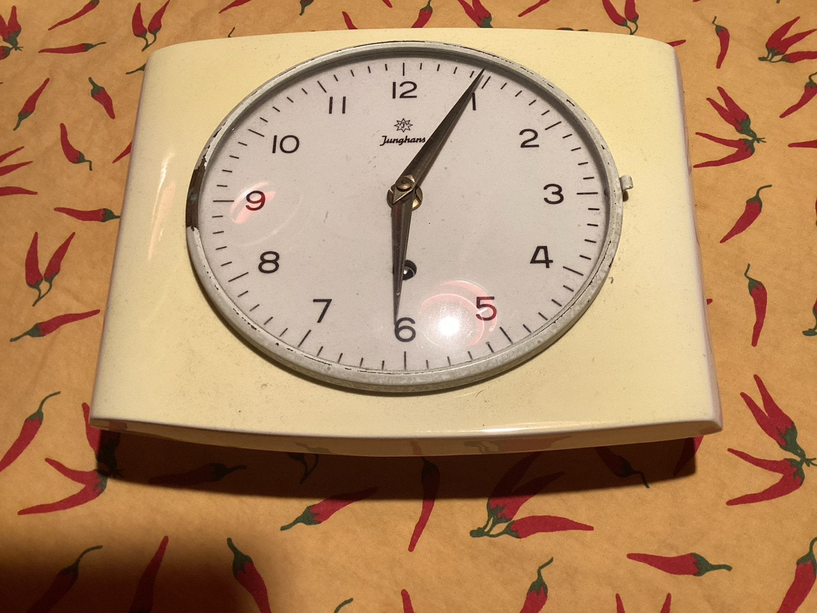 Vintage Junghans Wandklok - Crèmekleurig, Ophalen of Verzenden