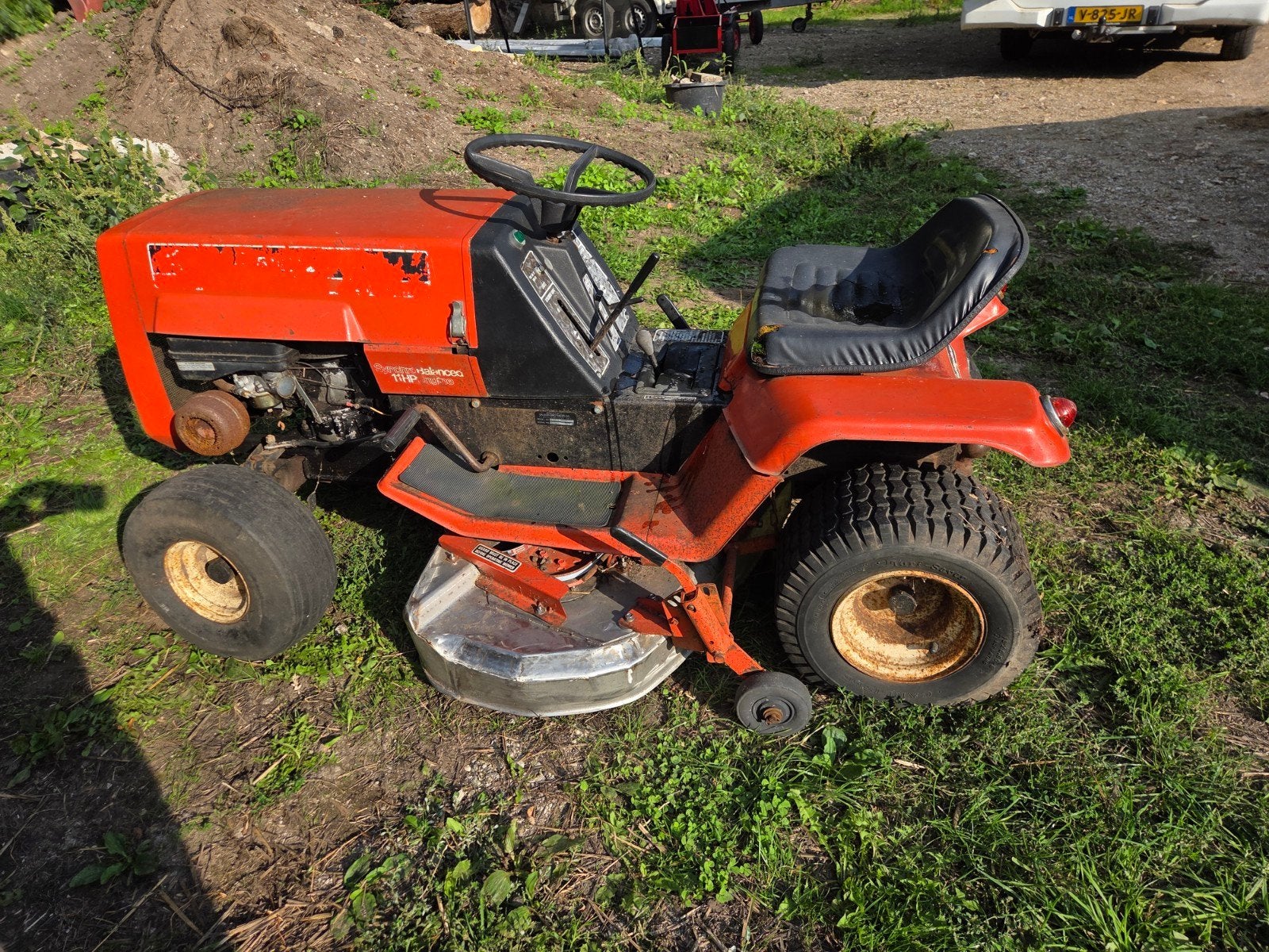 Oude zitmaaier - Opknapper met aluminium maaidek, Tuin en Terras, Ophalen of Verzenden, Gebruikt, Onbekend, 90 tot 120 cm