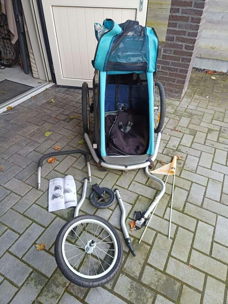 Fietskar croozer - incl. baby sling/hangmat - 1 kindje, Ophalen, Achterzitje, Gebruikt, 0 t/m 18 kg