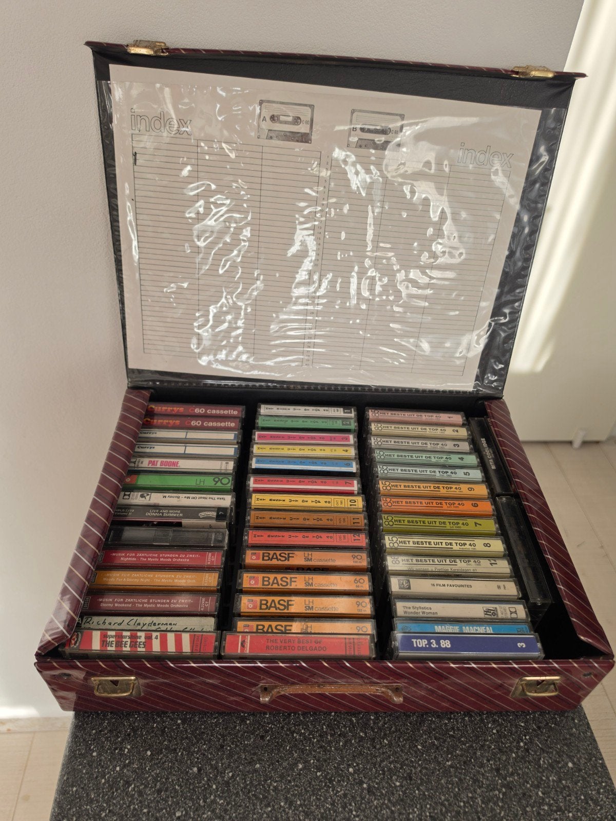 Grote collectie cassettebandjes in bewaarkoffer, Cd's en Dvd's, Cassettebandjes, Gebruikt, Ophalen of Verzenden, Voorbespeeld