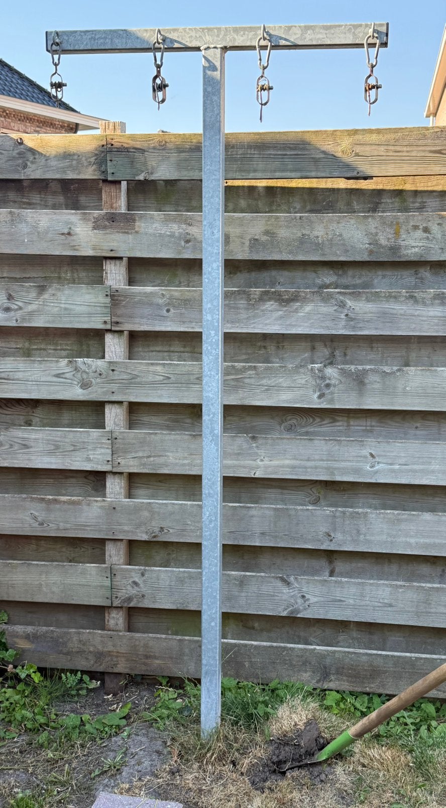 Waslijnpalen, Ophalen, 6 meter of meer, IJzer, 1 tot 2 meter