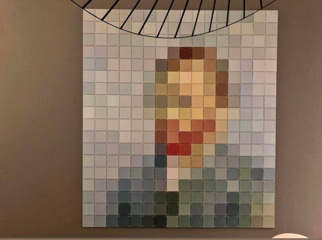 Ixxi Pixel Zelfportret Vincent van Gogh 160x180, Meerkleurig, Kunststof, Ophalen of Verzenden, Zo goed als nieuw