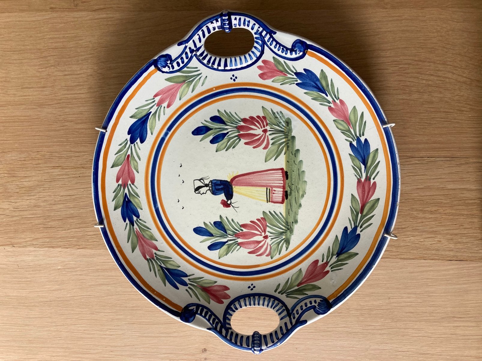 Frans HB Quimper bord 307 CF, Antiek en Kunst, Antiek | Wandborden en Tegels, Ophalen of Verzenden