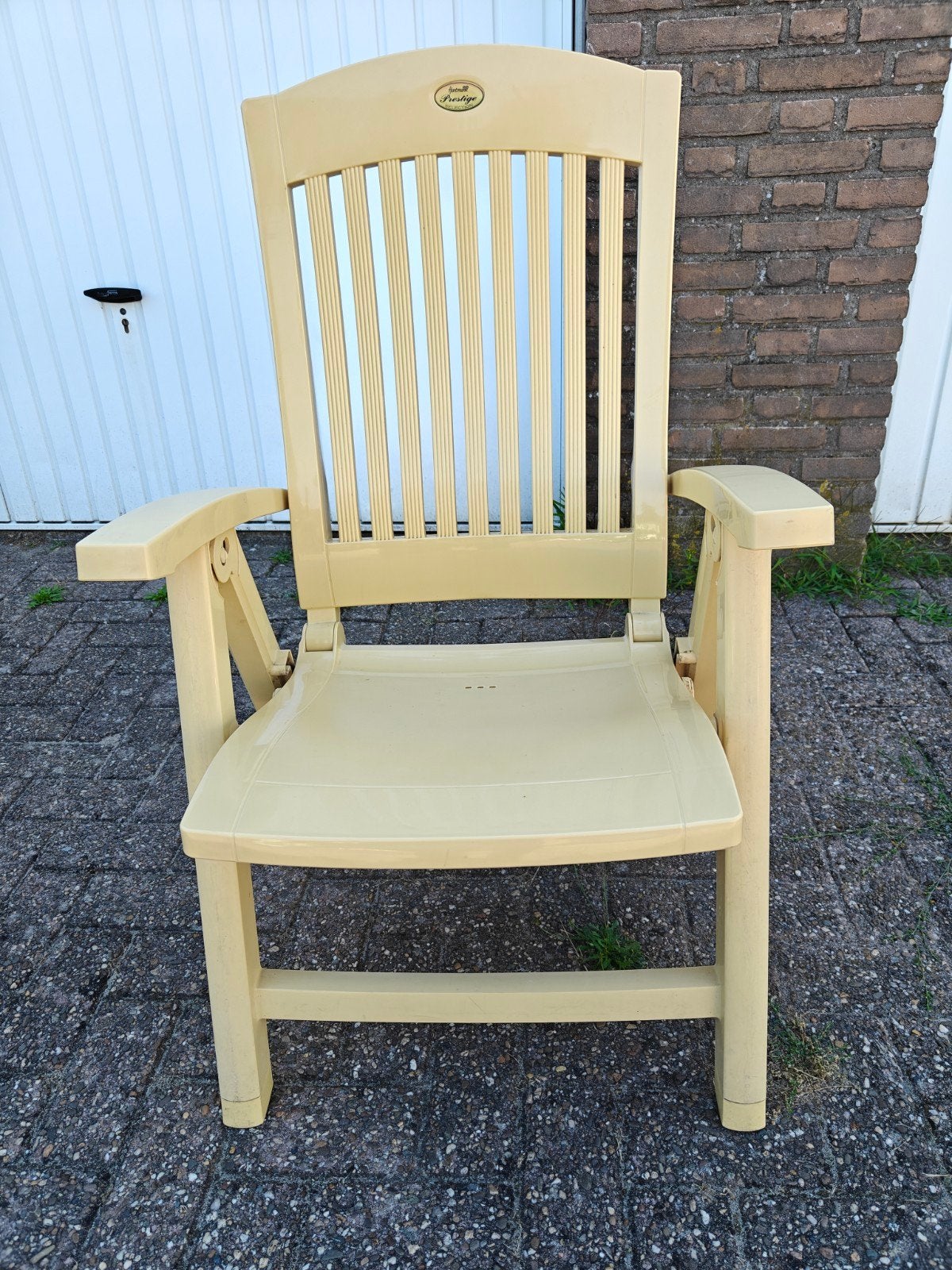 4 Hartman Prestige Selection tuinstoelen, Ophalen, Gebruikt, Kunststof, Verstelbaar