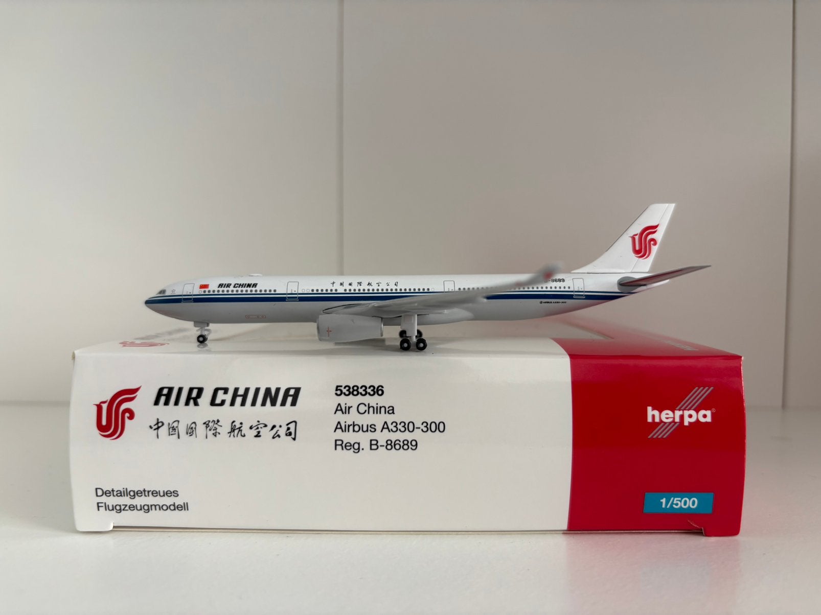 Herpa 538336 Air China Airbus A330-300 1:500, Ophalen of Verzenden, Zo goed als nieuw, Schaalmodel