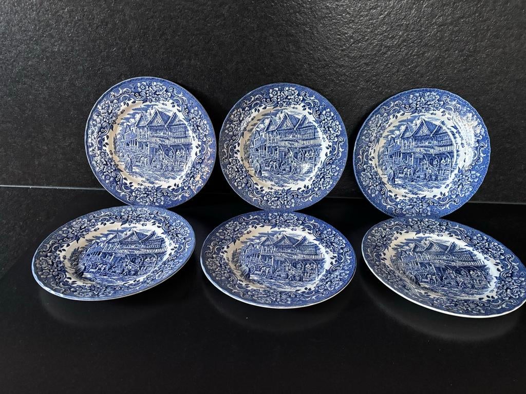 Royal Tudor 6-delige bordenset, Huis en Inrichting, Keuken | Servies, Gebruikt, Bord(en), Overige stijlen, Aardewerk, Ophalen of Verzenden