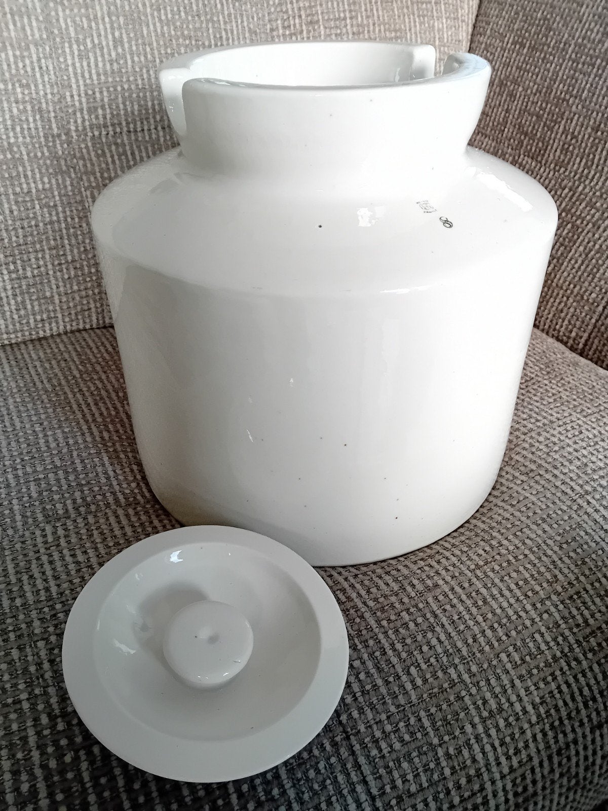 Grote Antieke Franse C.P. & Cie. Gistpot / Fermentatiepot, Ophalen