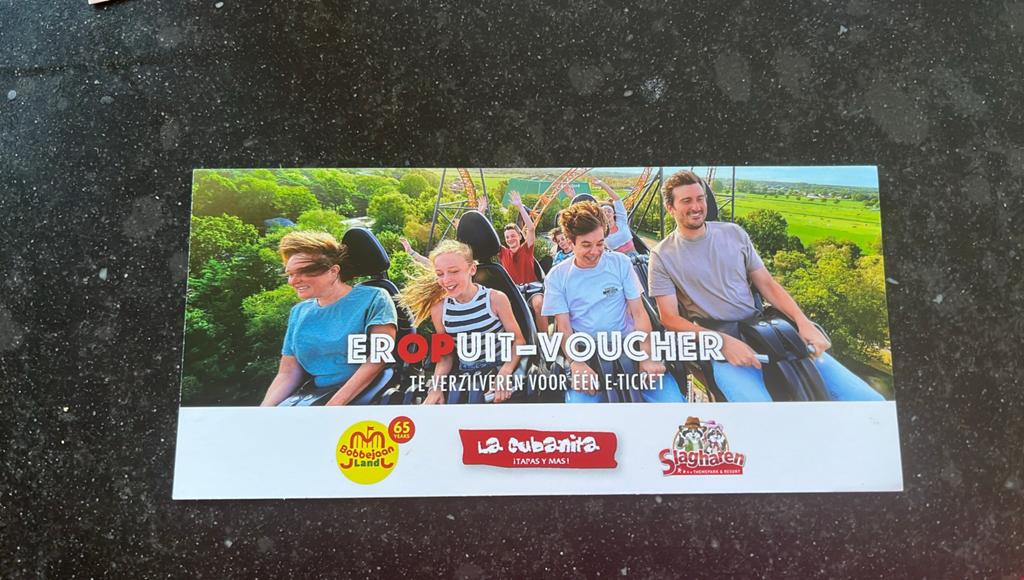 Gezocht 1 eropuit voucher La Cubanita Slagharen, Eén persoon, Ticket of Toegangskaart