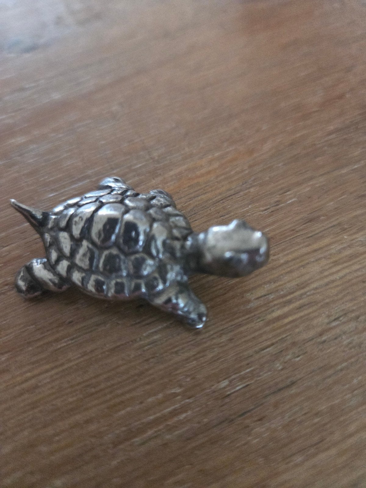 Miniatuur Schildpad van Tin - 4x2.5 cm, Ophalen of Verzenden