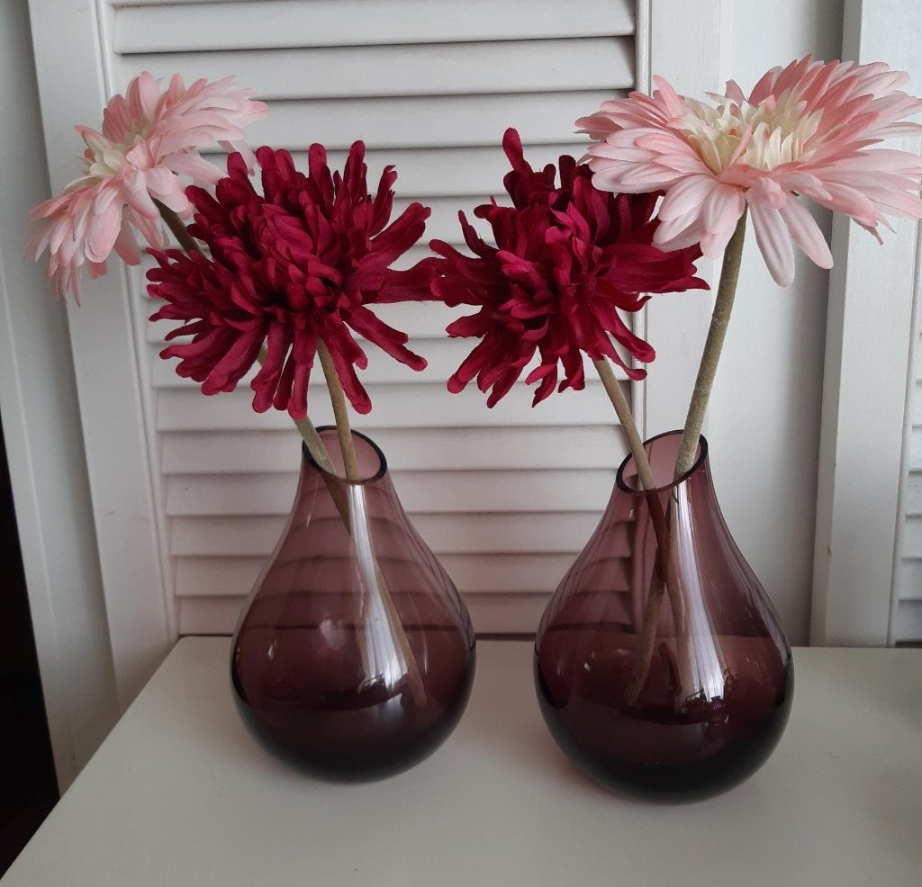 Vaasjes compleet * Paars/Aubergine * Ikea * 4 voor € 14, Ophalen, Zo goed als nieuw, Paars, Glas