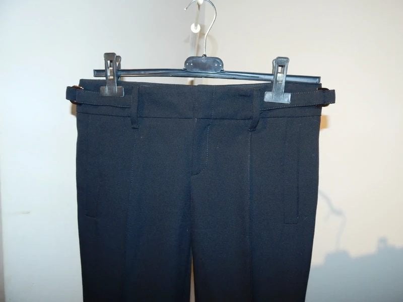 Gucci nette zwarte broek bandjes gouden gespen taille I40, Verzenden, Zwart, Maat 34 (XS) of kleiner, Lang