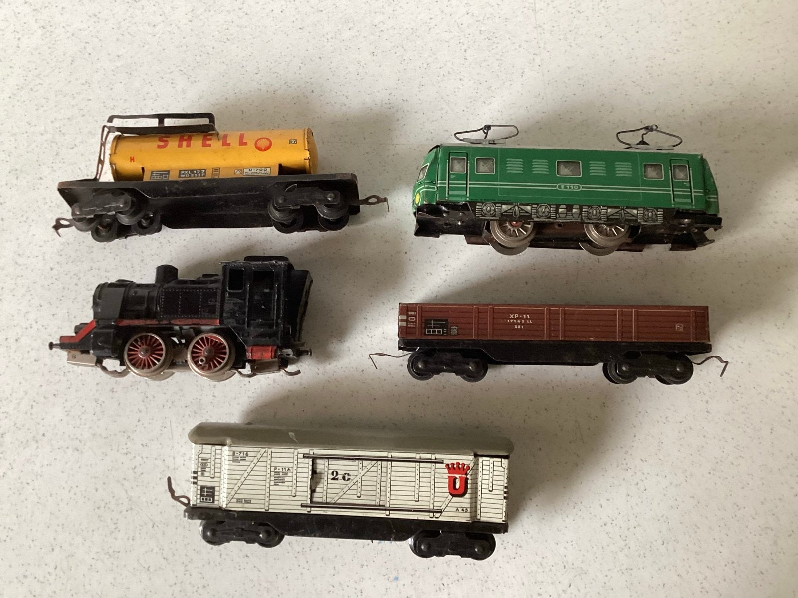 Vintage modeltreinen en wagons. Made in Western Germany, Overige merken, Gebruikt, Ophalen of Verzenden, Gelijkstroom