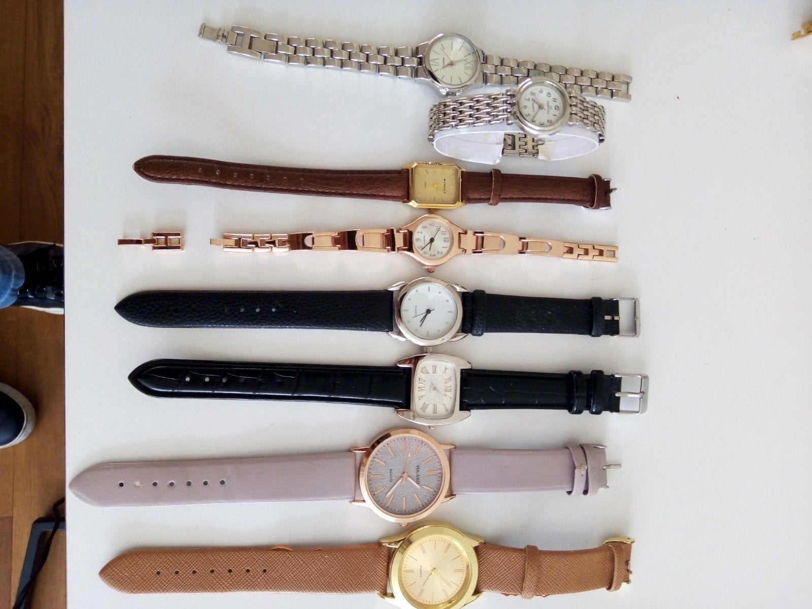 Leuke dames horloges o.a. quartz & 1 junghans, Overige merken, Gebruikt, Polshorloge, Ophalen of Verzenden