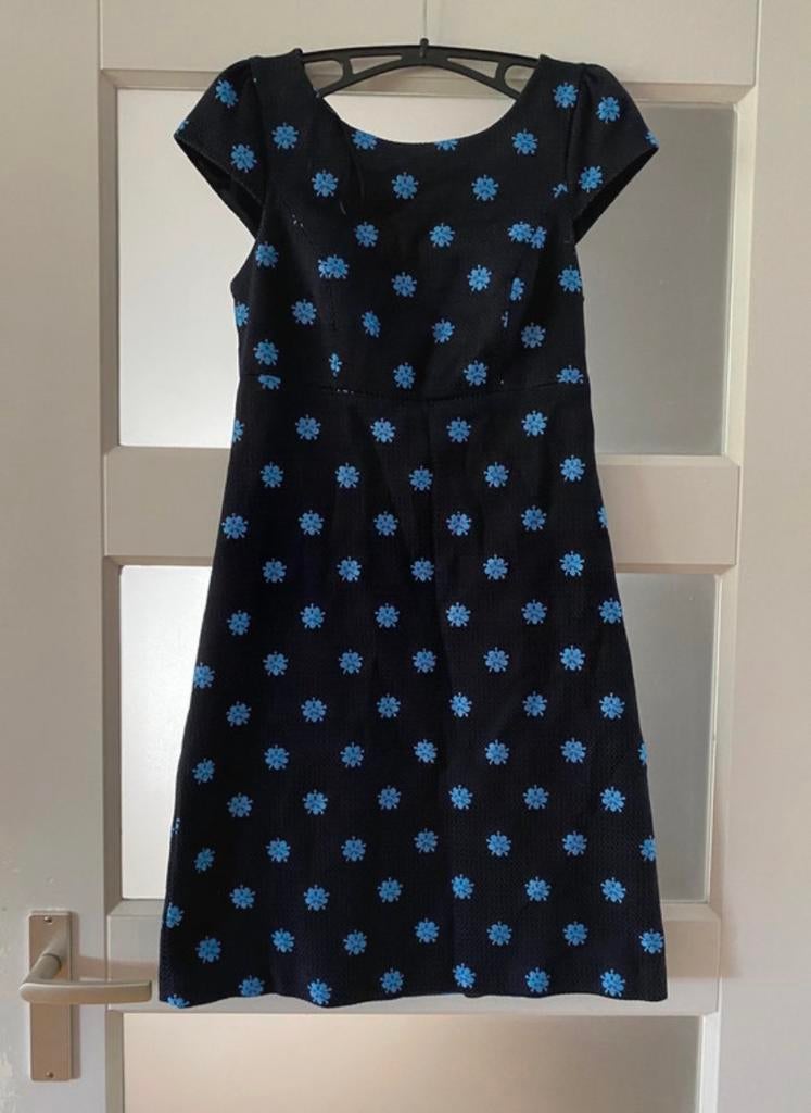 Steps jurk  met lichtblauwe bloemen - maat 36, Kleding | Dames, Jurken, Blauw, Ophalen of Verzenden, Zo goed als nieuw, Knielengte