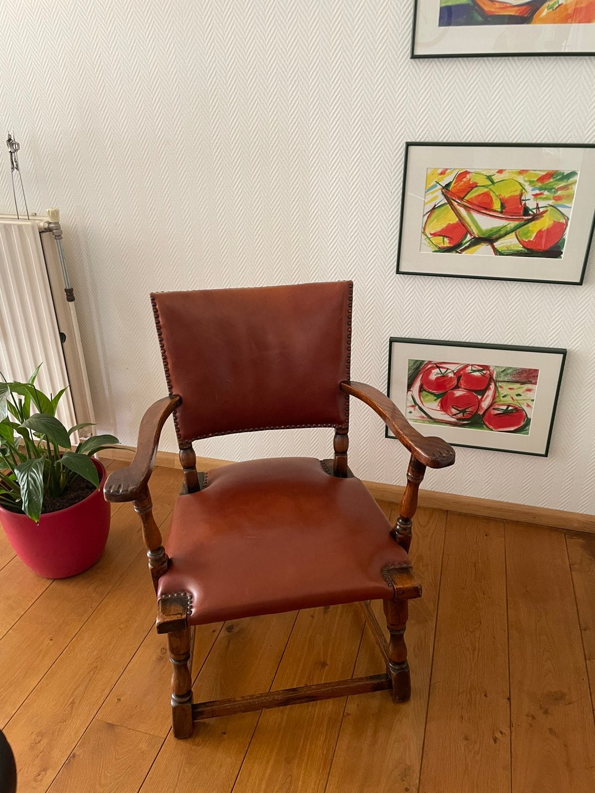 Artifort jaren 50 stoel in leder., Ophalen, Gebruikt, Eén