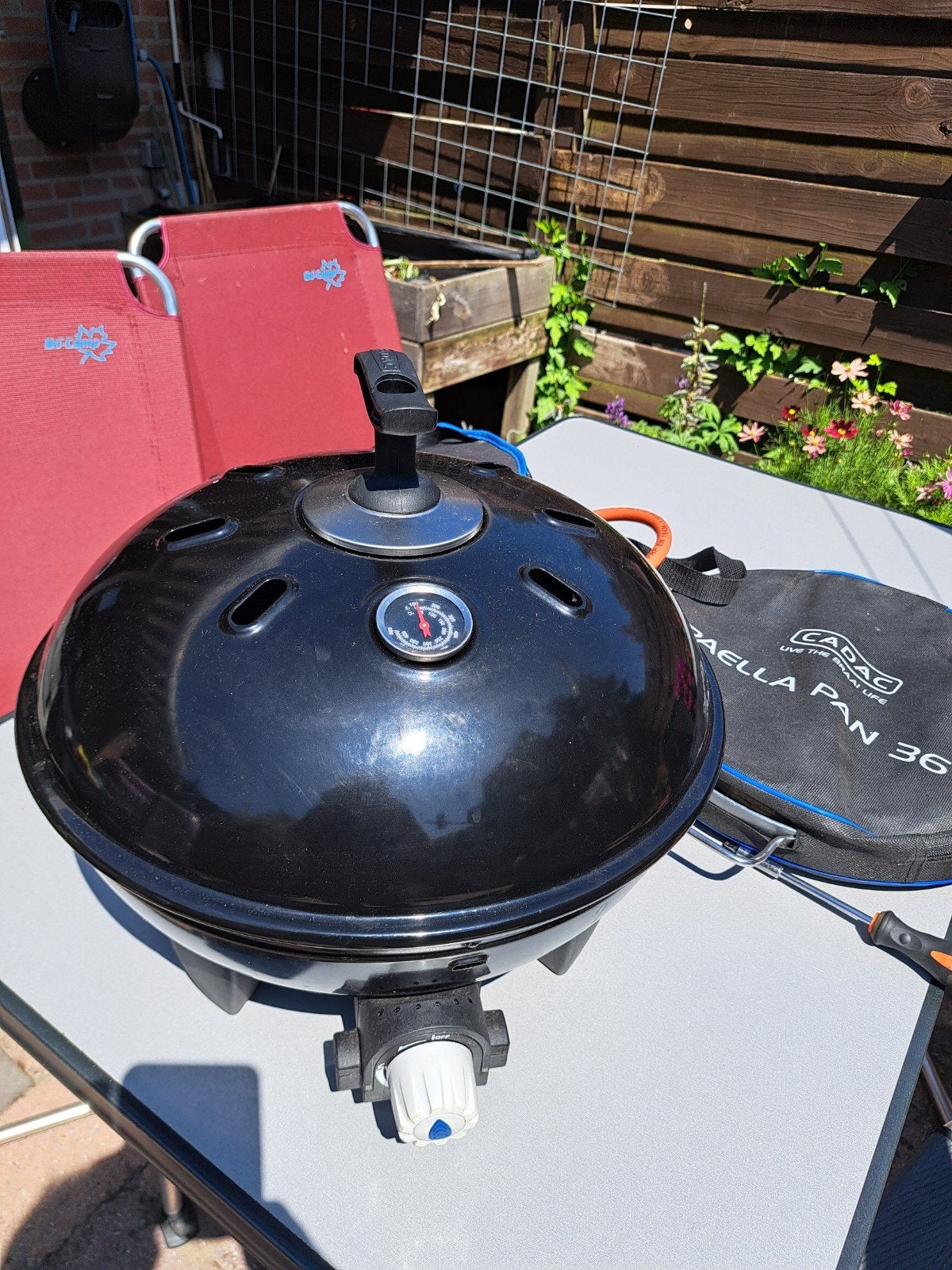 Cadac gasbarbecue met pizza steen en paella pan, Ophalen of Verzenden