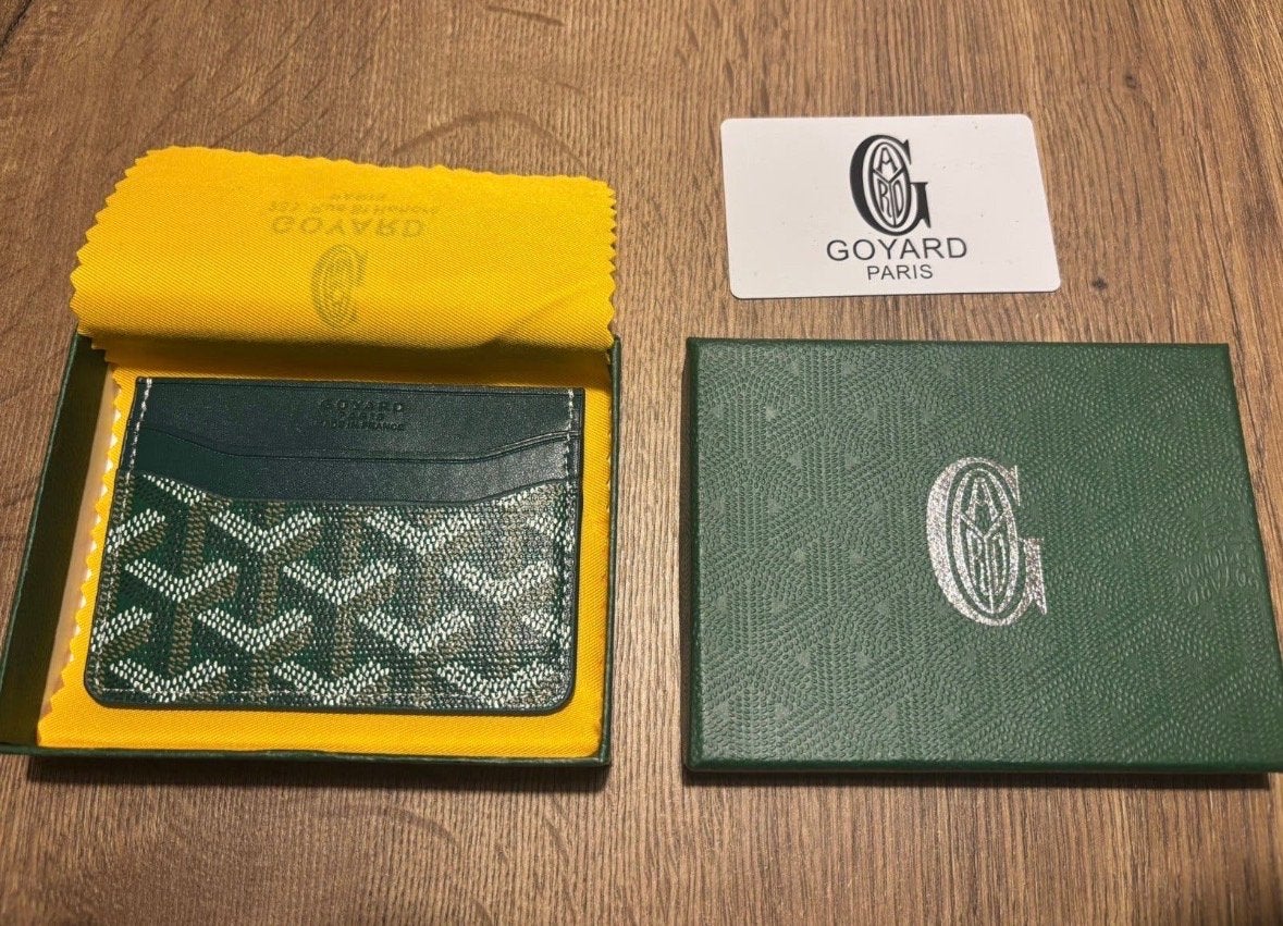 Goyard Saint Sulpice Kaarthouder Groen, Overige merken, Nieuw, Ophalen of Verzenden, Leer