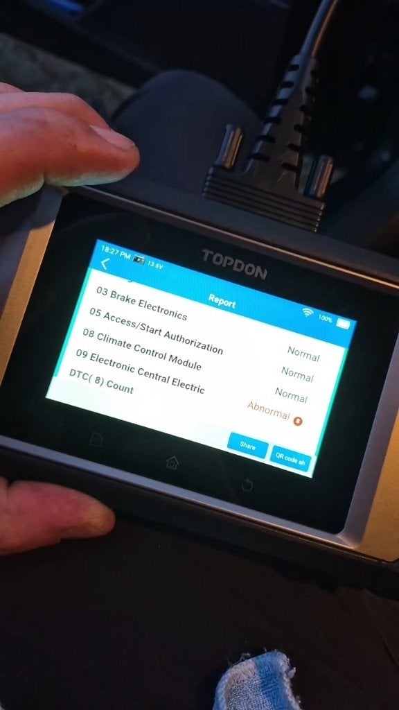 topdon obd scanner, Ophalen