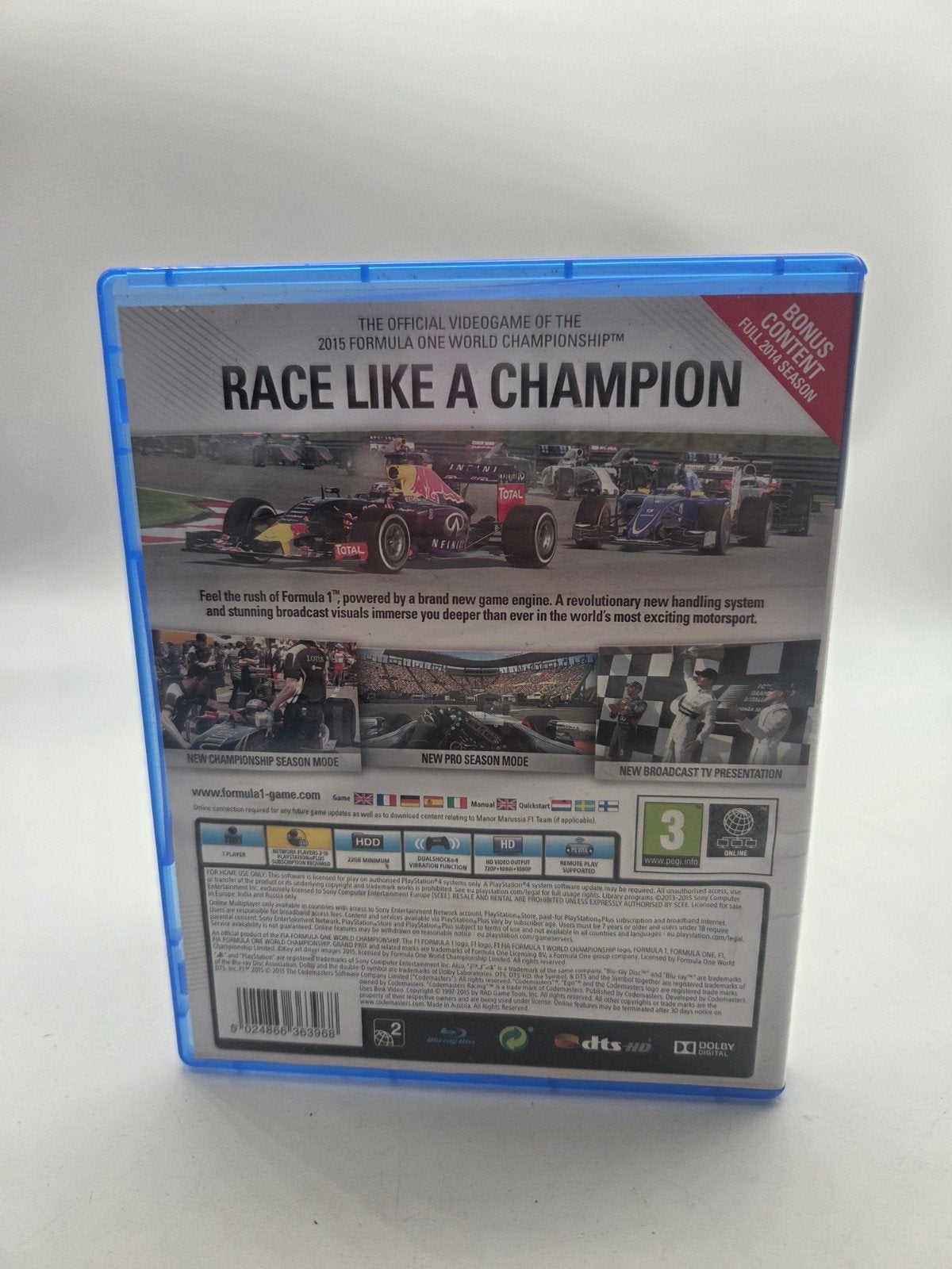 F1 2015 PS4 Race Game, 1 speler, Racen en Vliegen, St. George's House, 20 St. George's Street, London, SW1A 2BN, UK, Ophalen of Verzenden