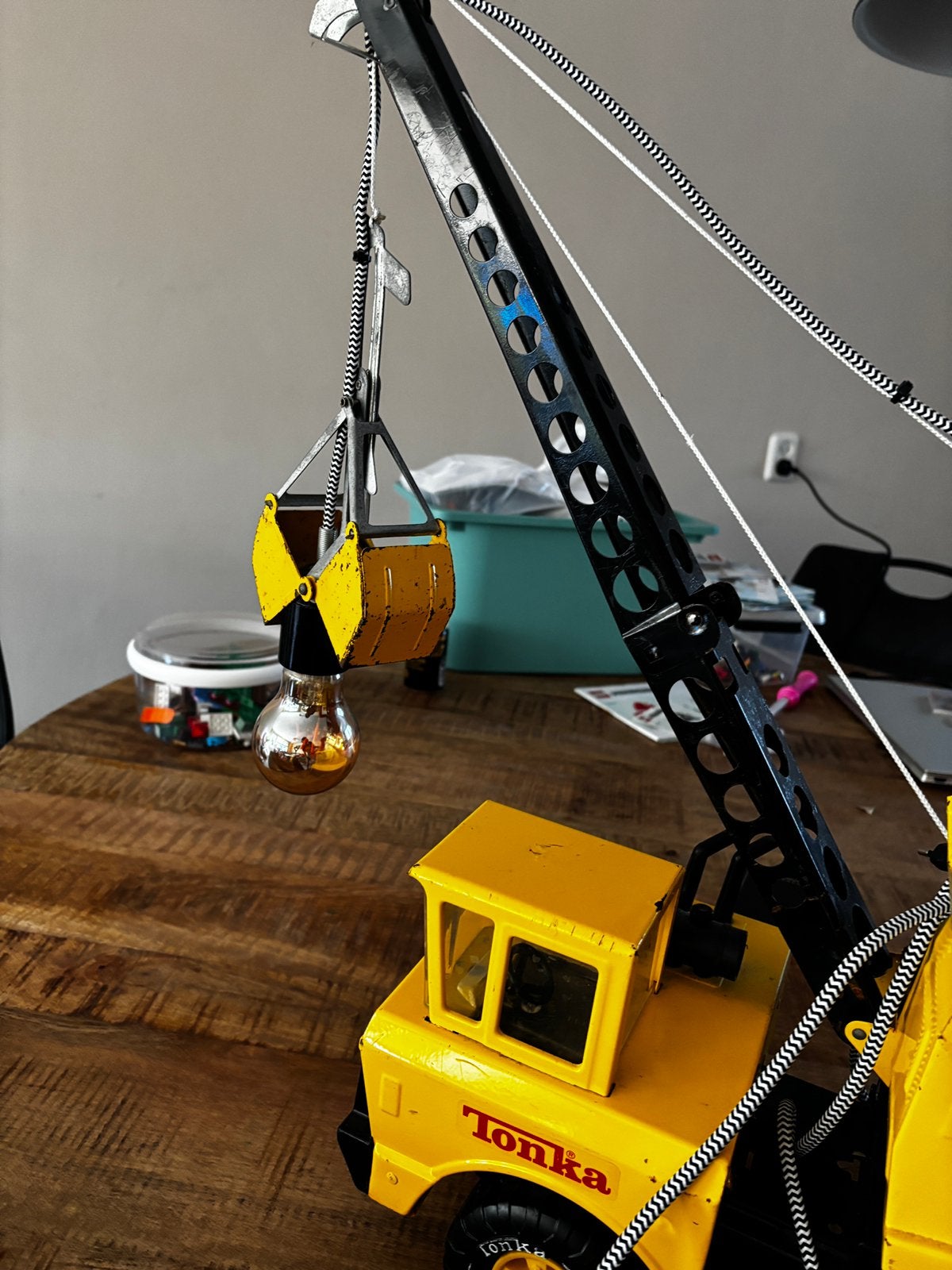 Tonka metalen kinderlamp!, Ophalen, Zo goed als nieuw