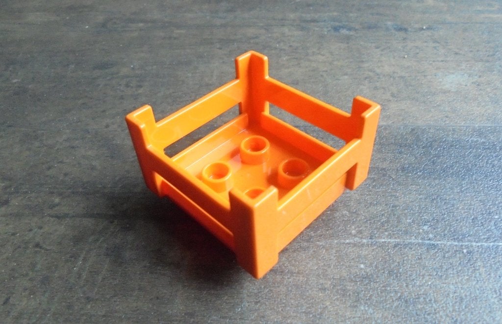Lego Duplo Container Wooden-Style Crate (zie foto's) 12, Ophalen of Verzenden, Gebruikt, Losse stenen, Duplo