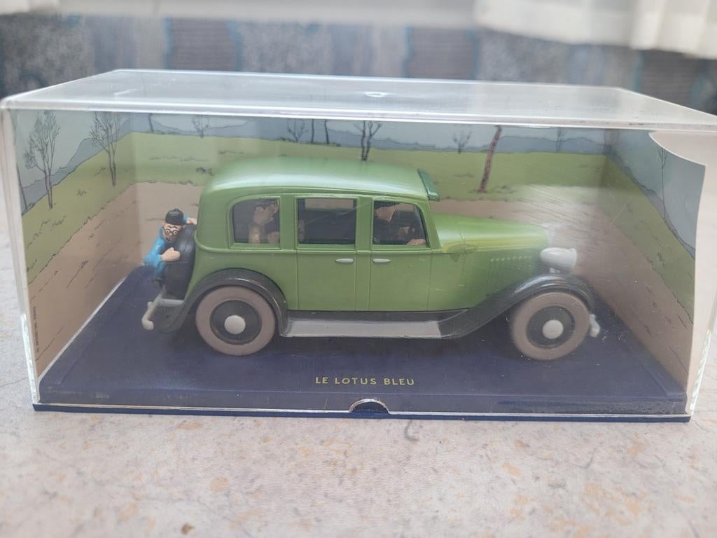 Kuifje auto Le Lotus Bleu - Modelauto, Overige merken, 1:50 of kleiner, Auto, Ophalen of Verzenden