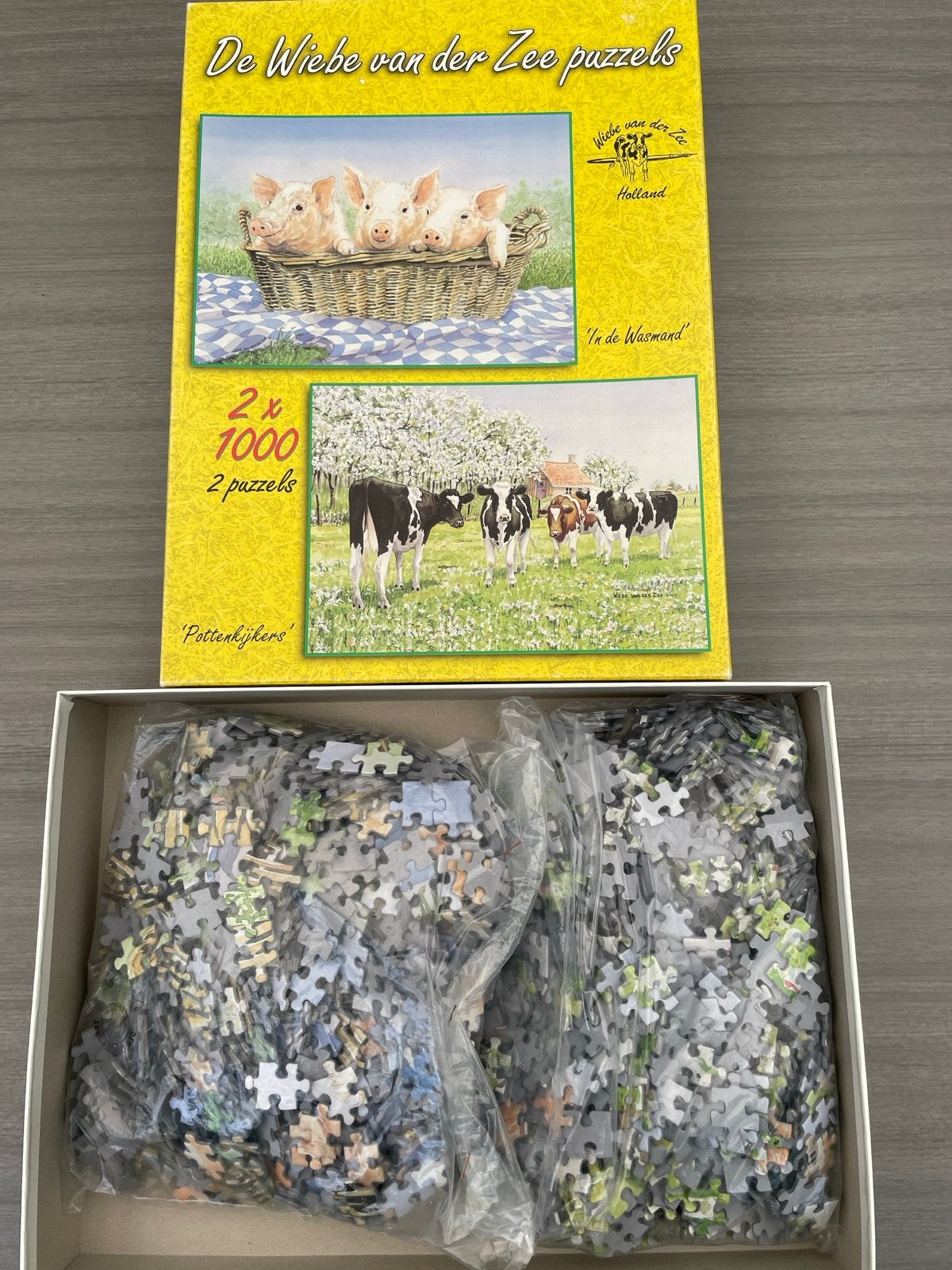 Wiebe van der Zee Puzzels - 2x 1000 stukjes, Ophalen of Verzenden, 500 t/m 1500 stukjes, Zo goed als nieuw, Legpuzzel