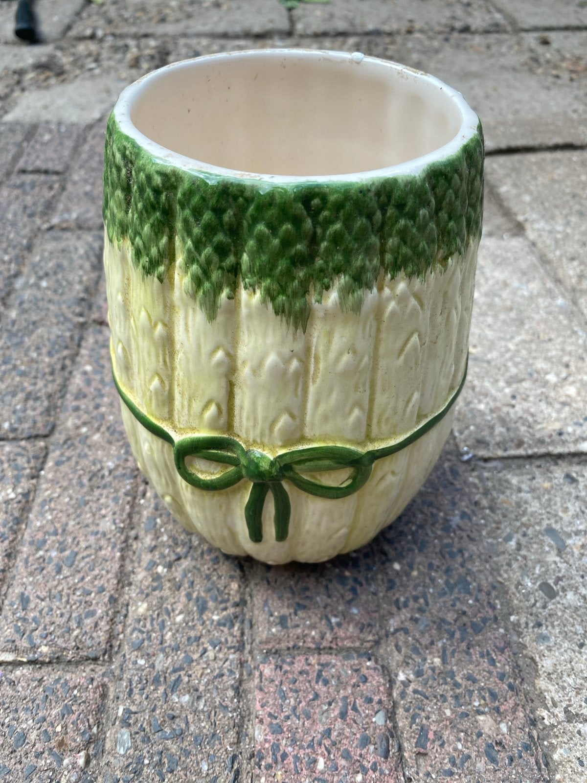 Vintage Asperge Pot / Vaas met Strik - Uniek Design, Ophalen