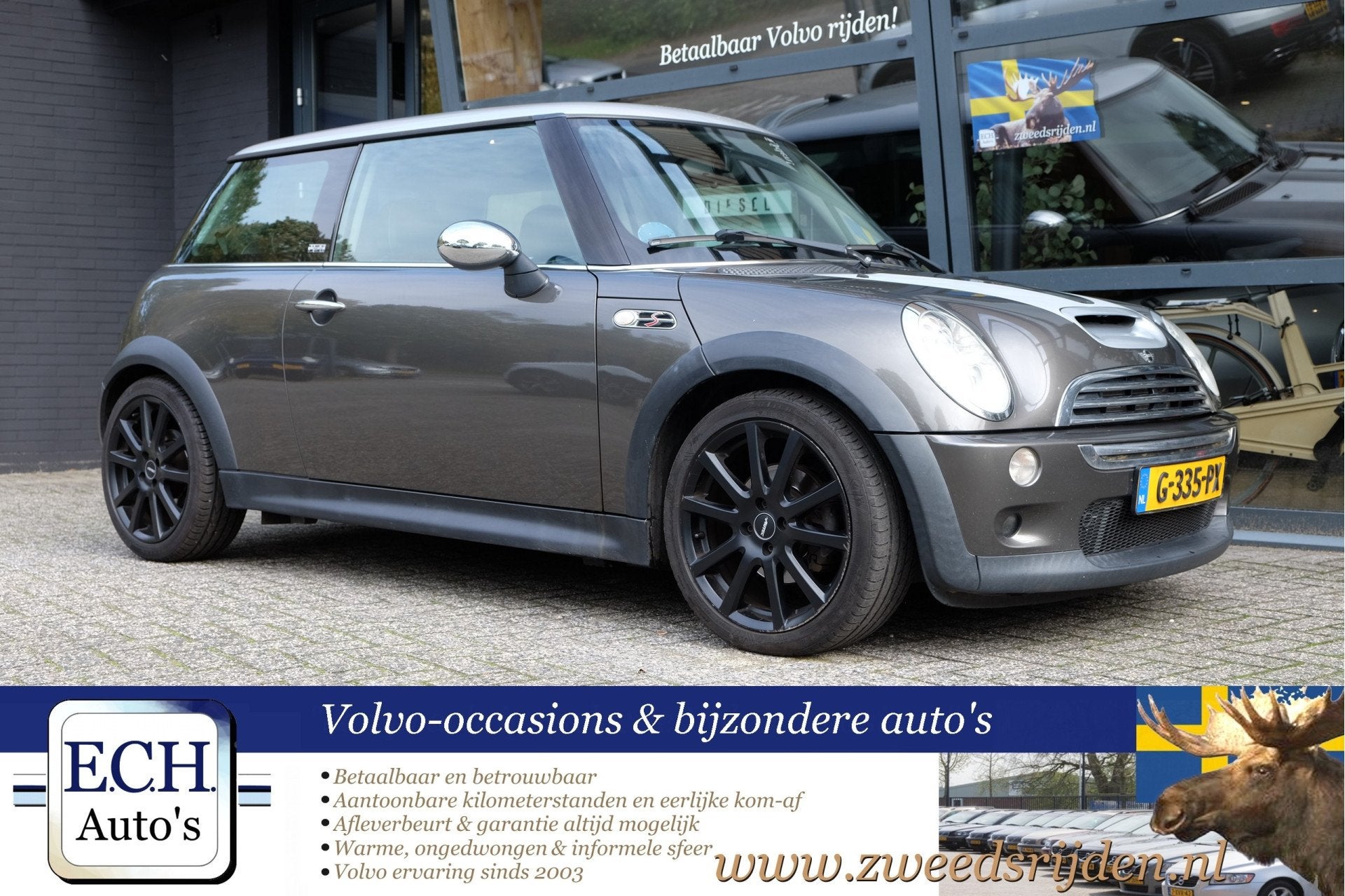 MINI 3-deurs 1.6 Cooper S Park Lane, Leer (bj 2005), Auto's, Voorwielaandrijving, Gebruikt, 4 cilinders, 4 stoelen