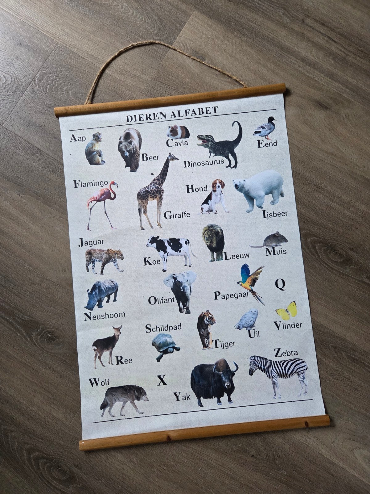 Dieren Alfabet Poster, Ophalen, Meerkleurig, Overige stijlen, Zo goed als nieuw
