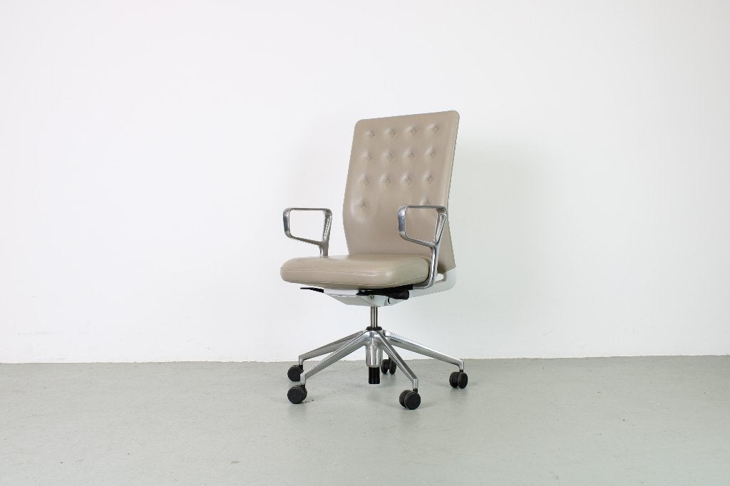 Vitra ID Trim Bureaustoel, beige leer, Ophalen, Gebruikt, Beige
