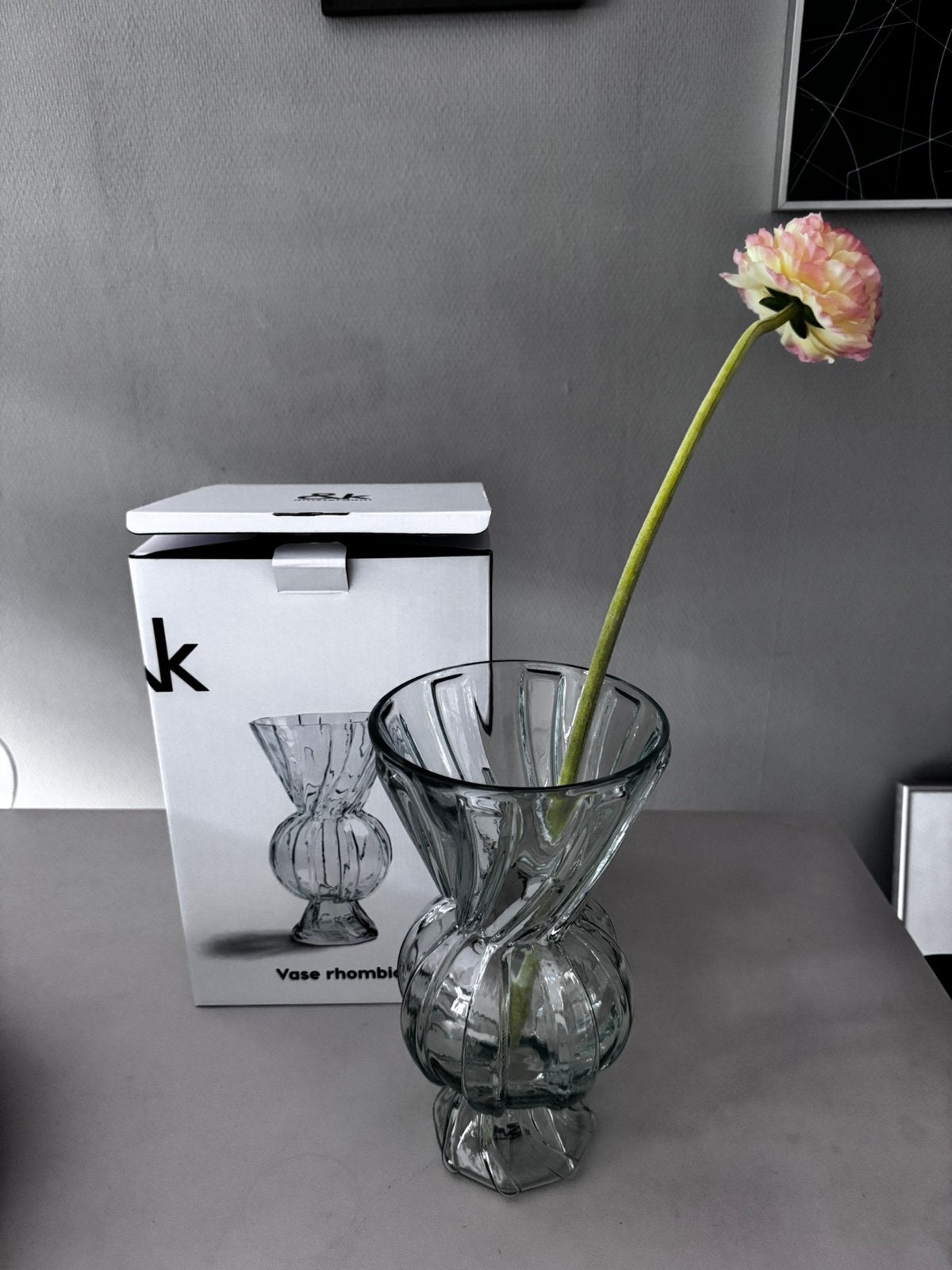Vaas Rhombic van &Klevering, Huis en Inrichting, Overige kleuren, Ophalen of Verzenden, Minder dan 50 cm, Glas