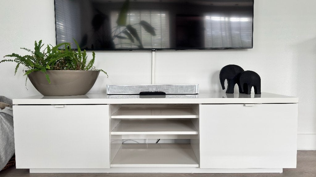 BYÅS Ikea TV meubel, Ophalen, 150 tot 200 cm, Zo goed als nieuw, Minder dan 100 cm