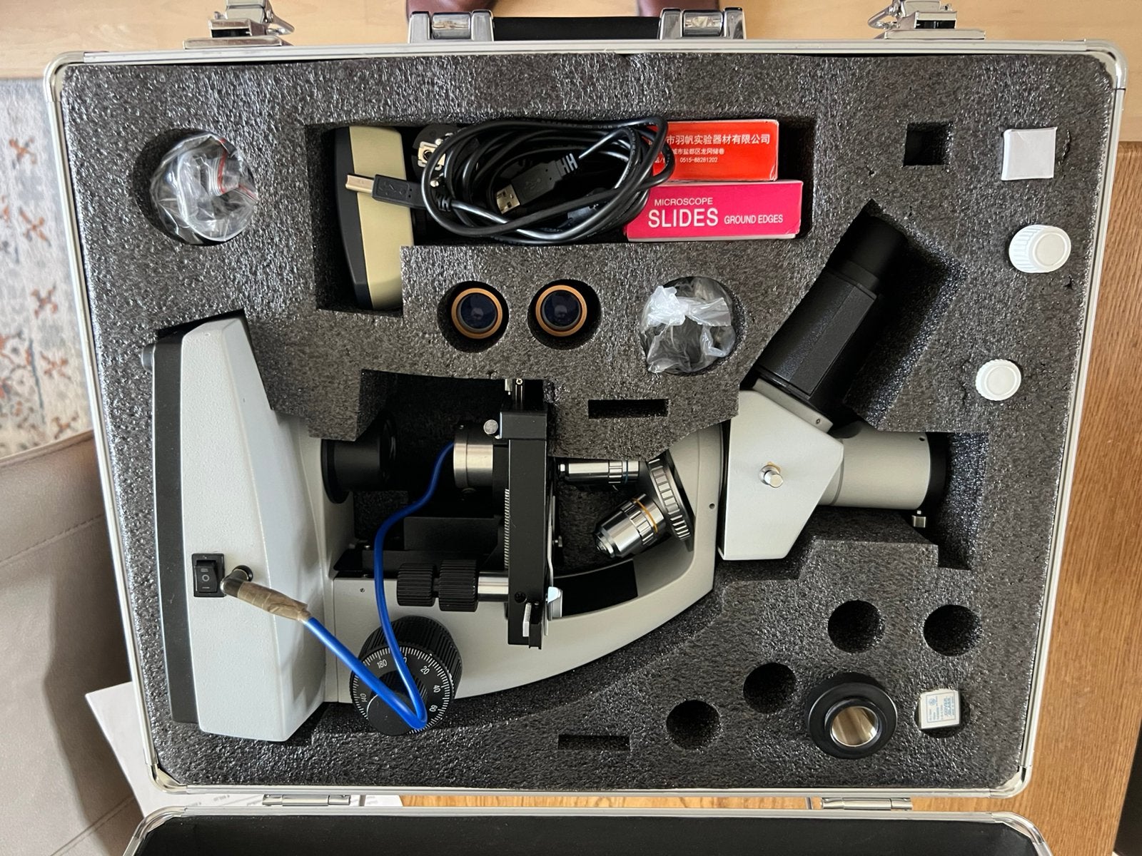 Euromex donkerveld microscope, B serie, Ophalen, Gebruikt, 400x tot 1000x, Stereomicroscoop