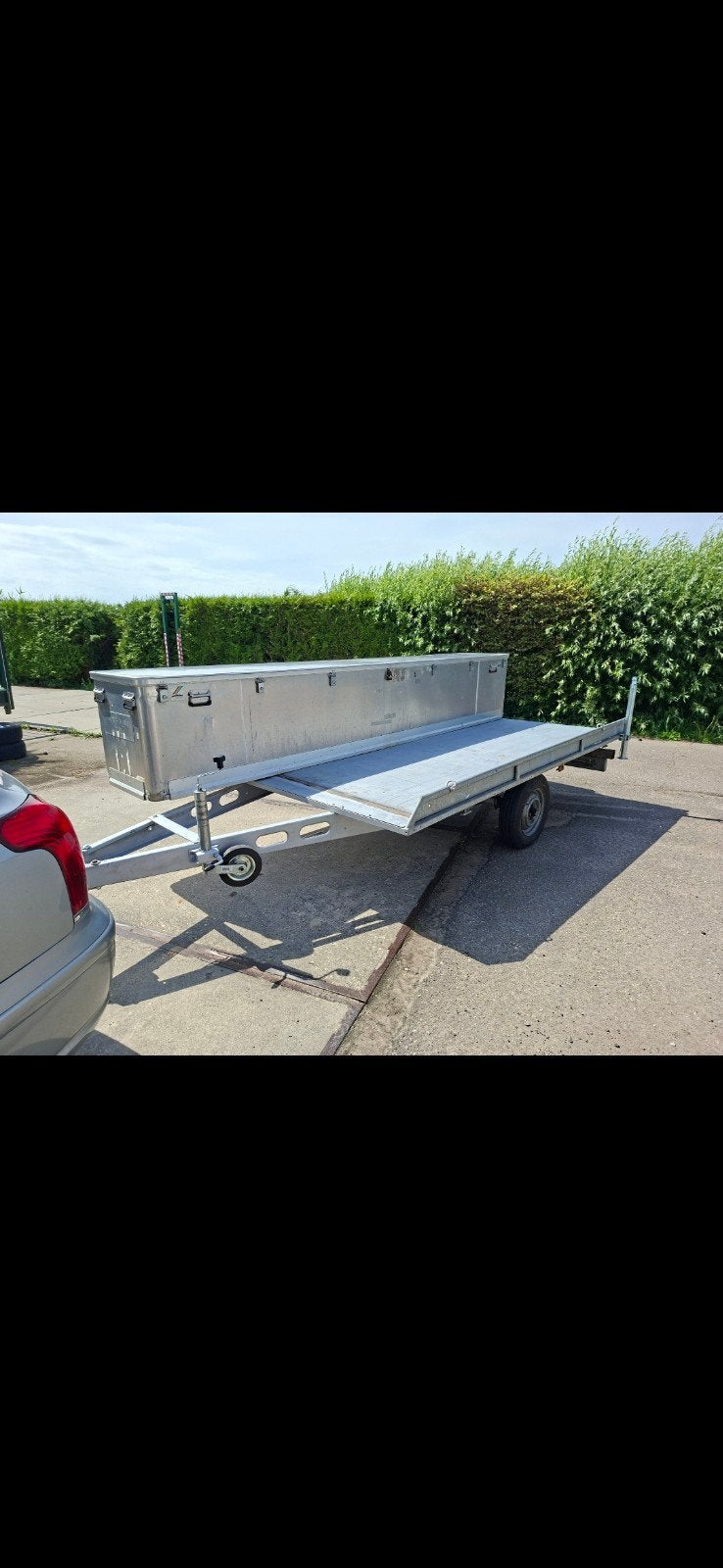 stevige en lichte aanhanger met aluminium kist, Ophalen, Zo goed als nieuw