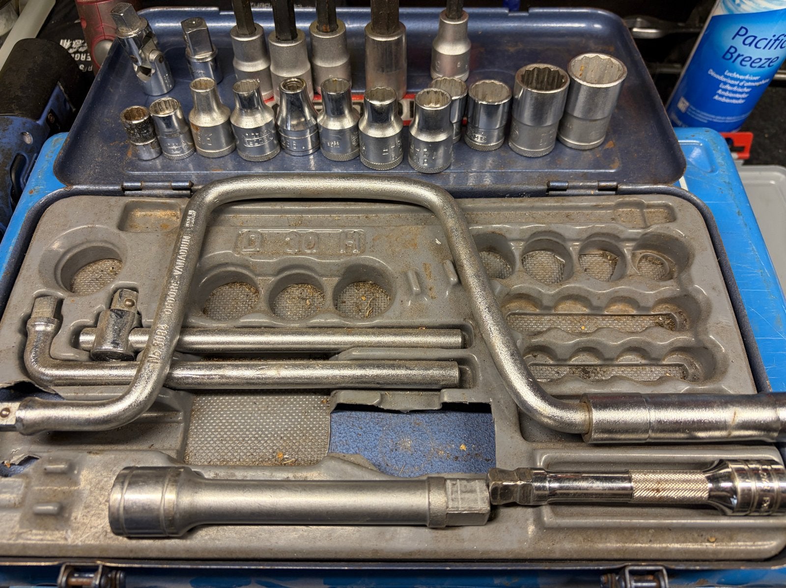 Gedore doppenset met diverse doppen en hulpstukken, Ophalen of Verzenden, Gebruikt, Gereedschapsset, Gedore