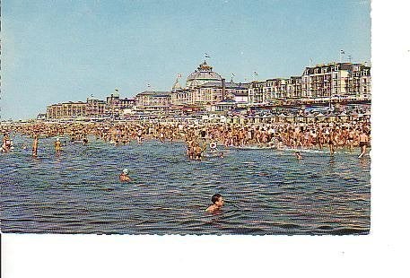 Ansichtkaart  	Scheveningen	Strand	Kurhaus, Verzenden, 1960 tot 1980, Gelopen, Zuid-Holland