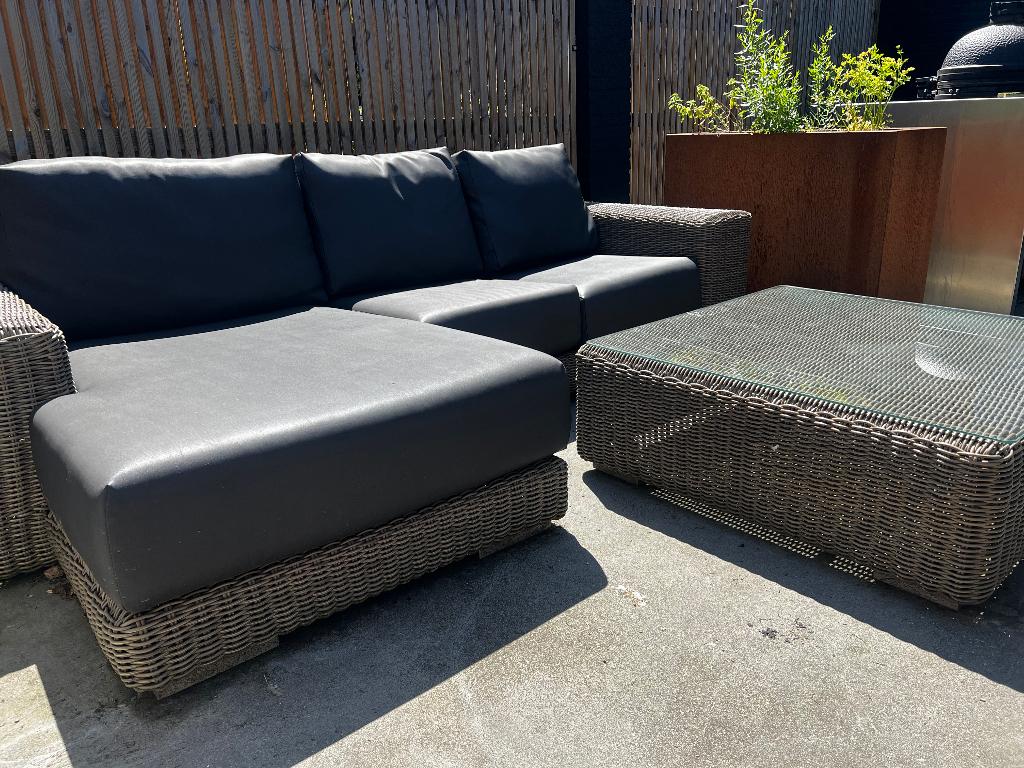 4 Seasons loungeset chaise longue, Ophalen, Gebruikt, 3 zitplaatsen, Loungeset