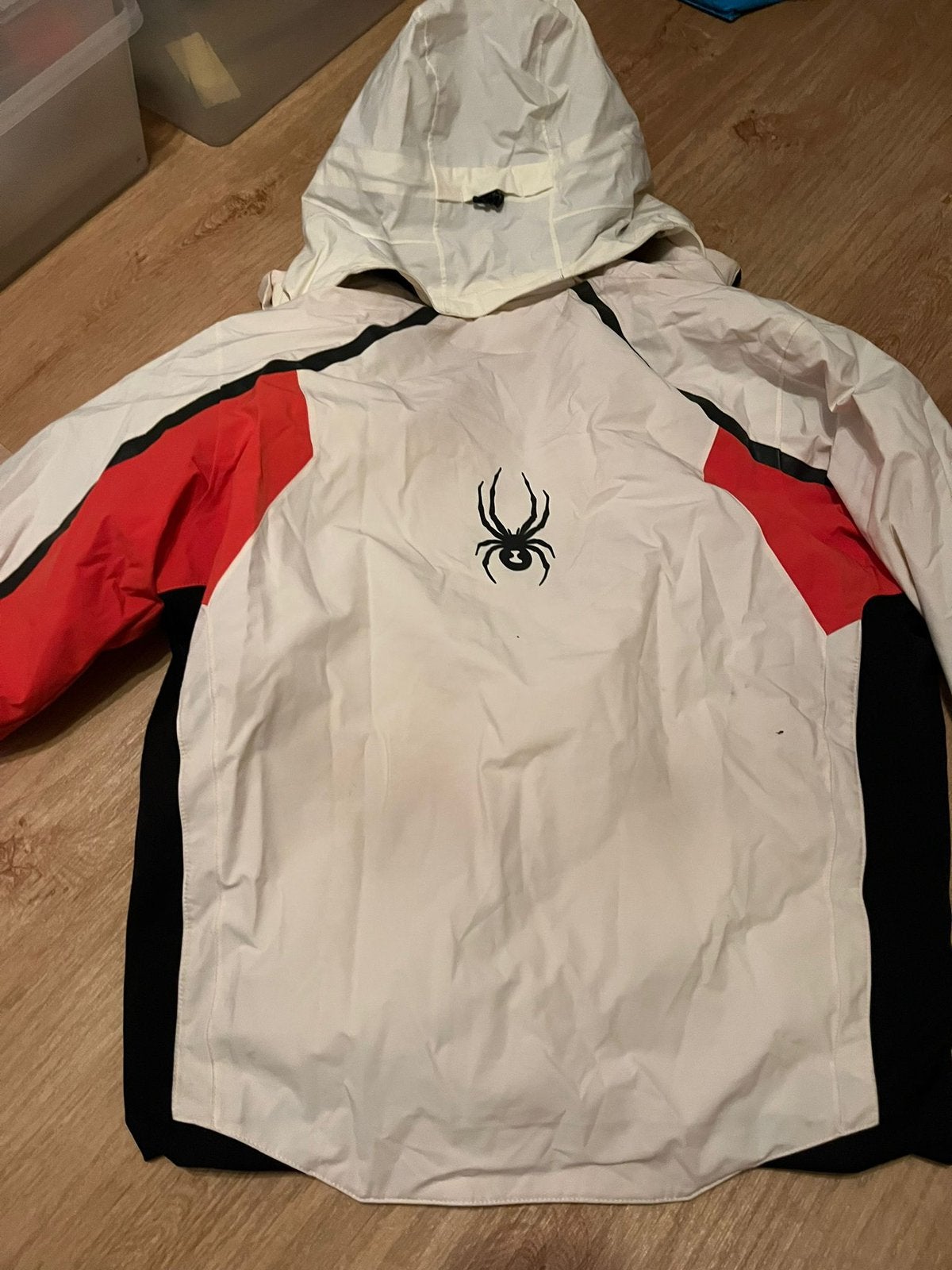 Spyder Ski Jas Oranje Wit Maat XL, Kleding | Heren, Wintersportkleding, Ophalen of Verzenden, Gedragen, Maat 56/58 (XL), Jack